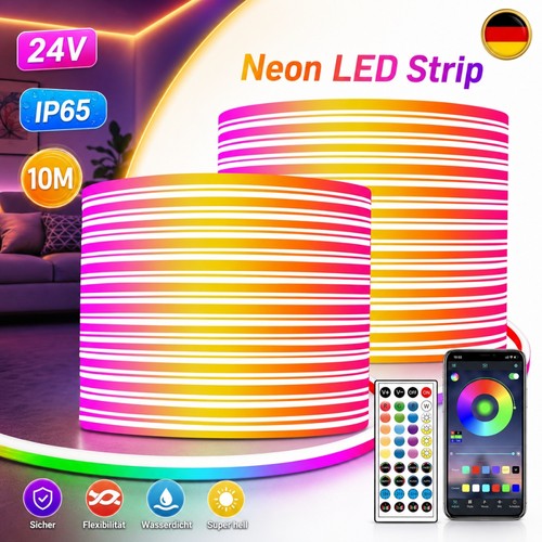 Striscia led rgb neon 10m - striscia,