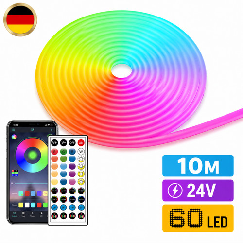 Striscia led 24v neon 10m - 24v,