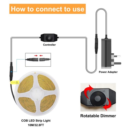Striscia led cob - cob, 10m