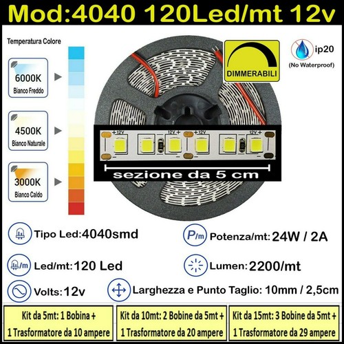 Striscia led watt 12 - 12, volt