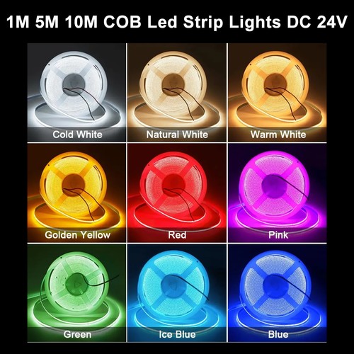 10m cob striscia led - 5m,