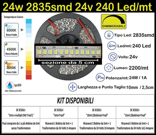 Striscia led watt 24 - watt,, volt