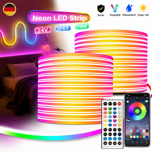 Striscia led neon rgb 10m - striscia,
