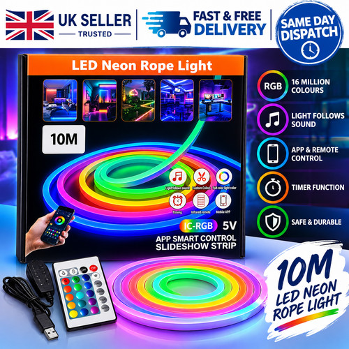 Striscia luci neon led 10m - neon,