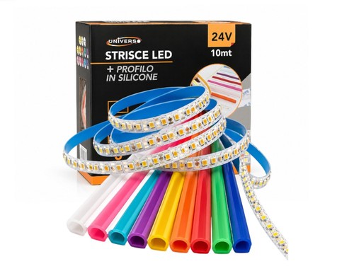 Strip led 10m con profilo - strip, in